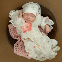 Haute Baby "Tiny Petals" Newborn Gown 