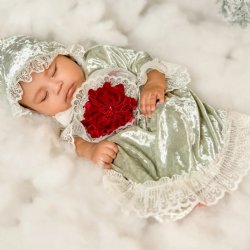Haute Baby "Evelyn" Newborn Holiday Gown