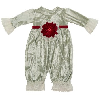 Haute Baby "Evelyn" Holiday Romper for Baby Girls