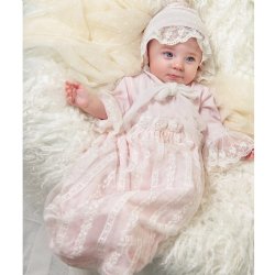 Haute Baby "Precious Blush" Newborn Gown