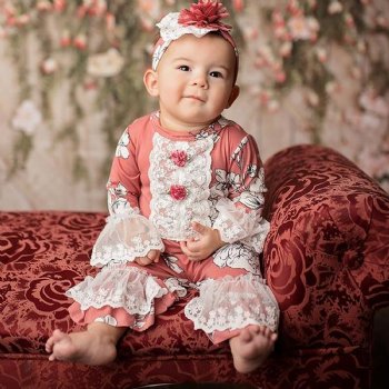 Haute Baby "Sweet Blush" Romper for Baby Girls