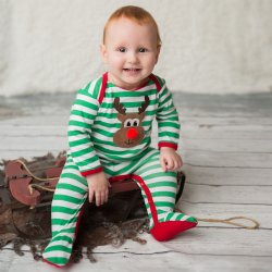 Haute Baby "Santa's Helper" Footie for Baby Boys