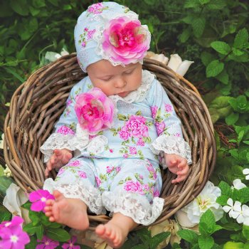 Haute Baby "Bloomsbury" Kimono Style 2pc Set for Baby Girls