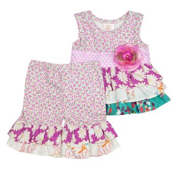 Haute Baby "Spring Zing" 2 pc. Top and Capri Pant Set