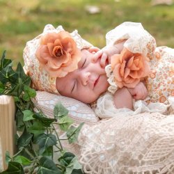 Haute Baby "Cinnamon Sugar" Cap for Newborn Girls