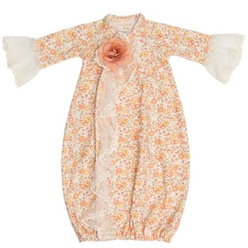 Haute Baby "Cinnamon Sugar" Newborn Gown