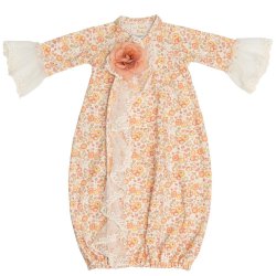 Haute Baby "Cinnamon Sugar" Newborn Gown