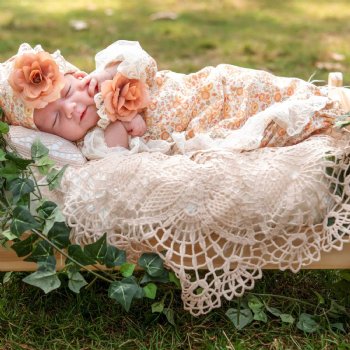 Haute Baby "Cinnamon Sugar" Newborn Gown
