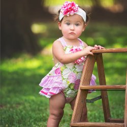 Haute Baby "Summer Blooms" Sunsuit for Baby Girls