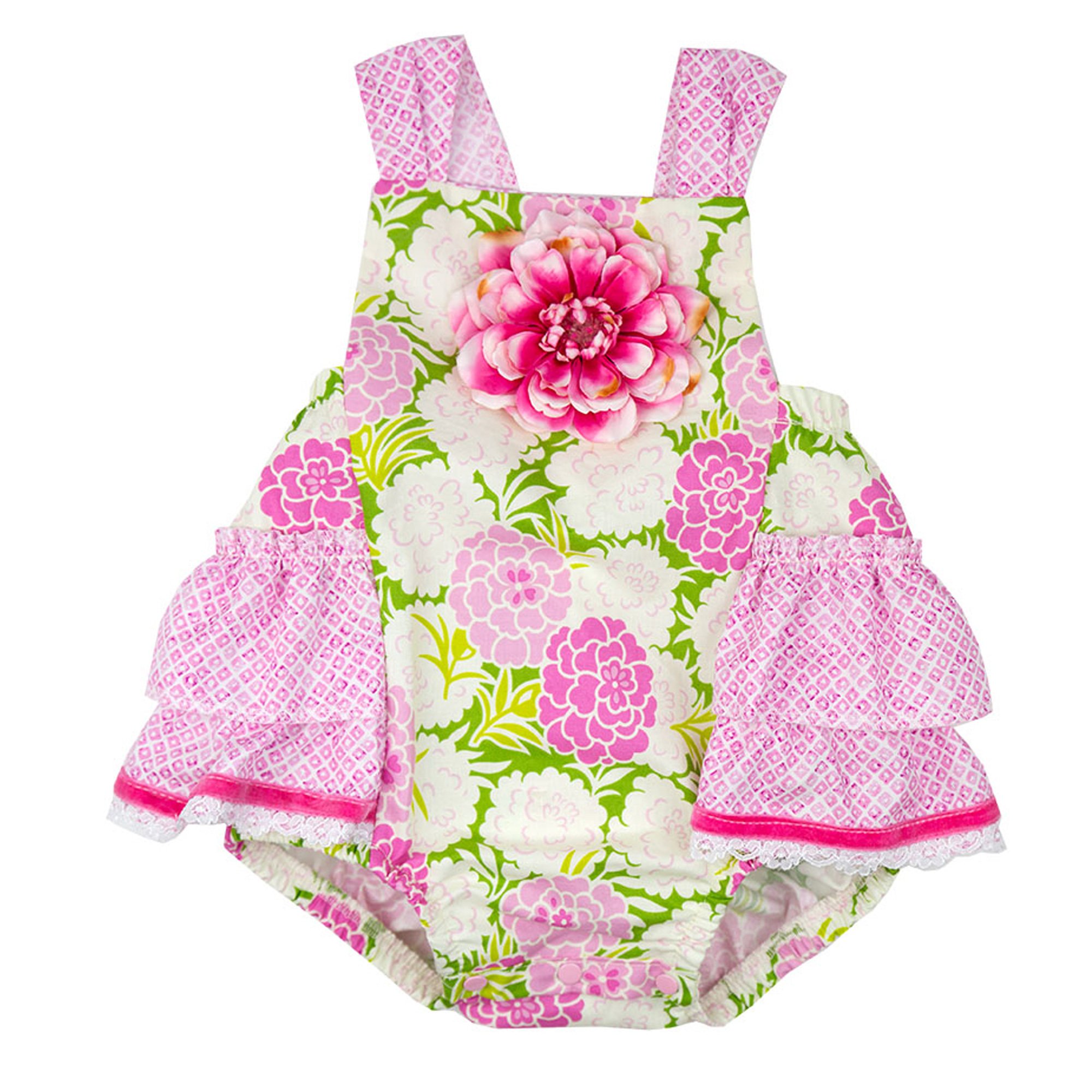 Haute Baby Summer Blooms Sunsuit for Baby Girls