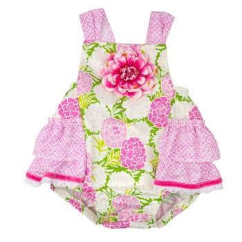 Haute Baby "Summer Blooms" Sunsuit for Baby Girls