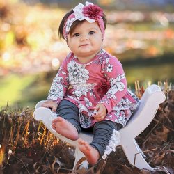 Haute Baby "Sweet Blush" 2 pc Set for Baby Girls and Toddlers