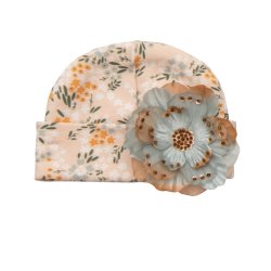 Haute Baby "Ava's Garden" Cap for Newborn Girls