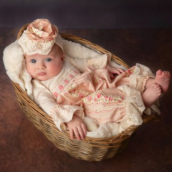 Haute Baby "Granny's Favorite" Romper for Baby Girls