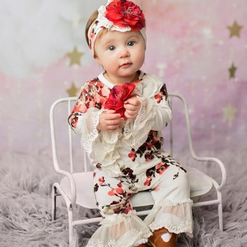 Haute Baby "Antique Charm" Kimono Style 2pc Set for Baby Girls