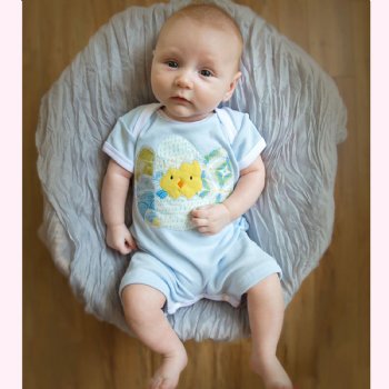 Haute Baby Chickie Baby" Romper for Baby Boys