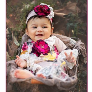 Haute Baby "Cranberry Rose" Infant Girls 2 pc. Criss Cross Set