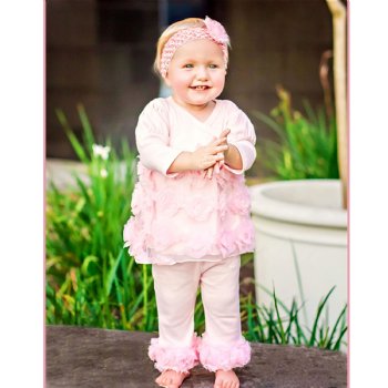 Haute Baby "Emma Rose" 2 pc. Legging Set for Baby Girls