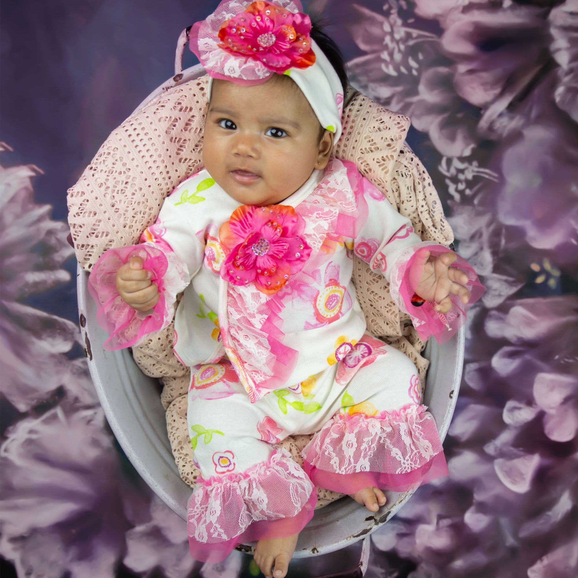 Haute Baby- Kimono Style 2pc Set for Baby Girls-Bloomsbury