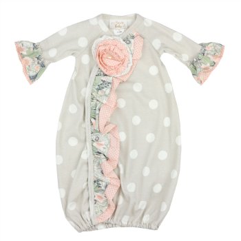 Haute Baby "Polka Dot Dreams" Newborn Gown
