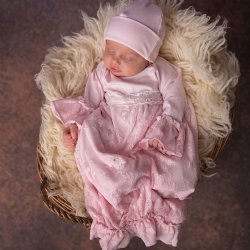 Haute Baby "Sweet Rose" Newborn Gown