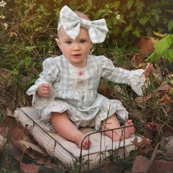 Haute Baby "Willow Wood" Infant Girls Romper