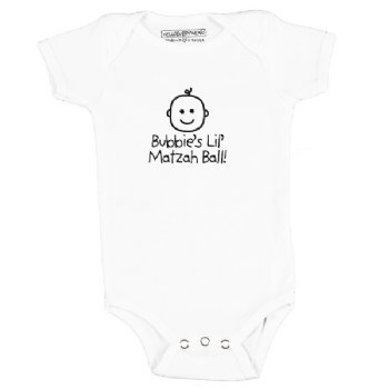 HelloEveryWear's "Bubbe's Lil Matzah Ball" 100% Cotton Onesie