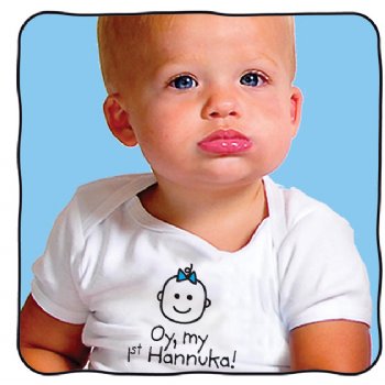 HelloEveryWear "Oy, My 1st Hannuka" Baby Girl Onesie 