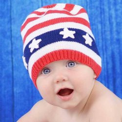 Huggalugs "Stars & Stripes" Beanie Cap for Babies
