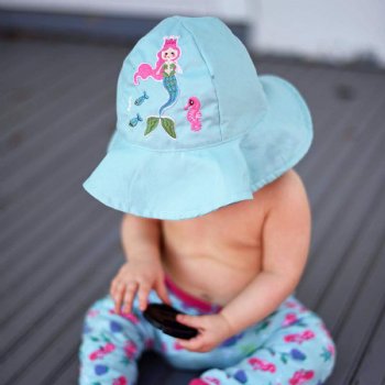 Huggalugs "Mermaid" UPF 50+ Sunhat for Baby Girls