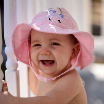 Huggalugs "Unicorn" UPF 50+ Sunhat for Baby Girls