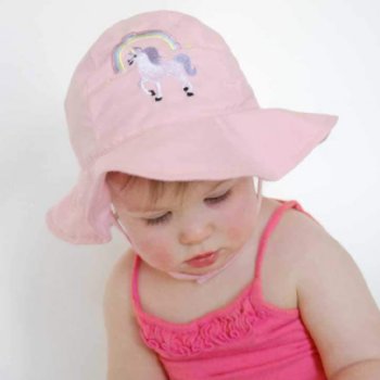 Huggalugs "Unicorn" UPF 50+ Sunhat for Baby Girls