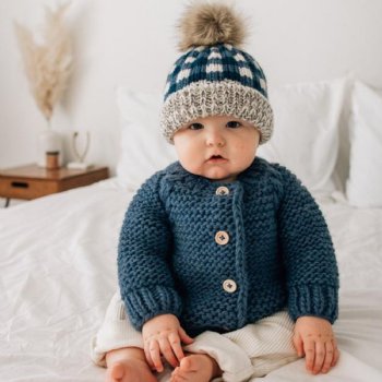 Huggalugs Slate Blue Sweater for Baby Boys