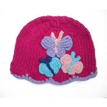 Huggalugs Butterfly Beanie for Baby Girls