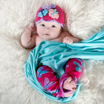 Huggalugs Butterfly Beanie for Baby Girls