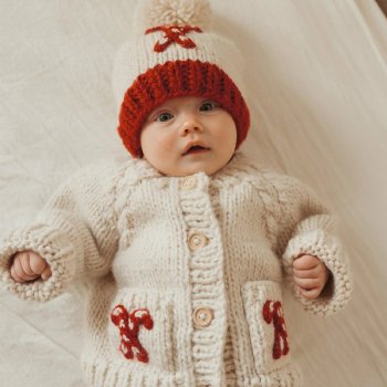 Huggalugs "Candy Cane" Sweater for Baby Girls or Boys