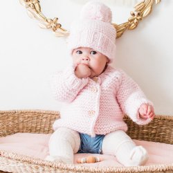 Huggalugs Pink Sweater for Baby Girls