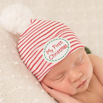 Ilybean "My First Christmas" Nursery Hat for Newborn Girls or Boys