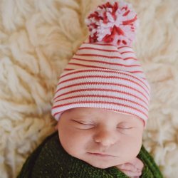 Ilybean "Candy Cane Stripe" Holiday Nursery Hat for Newborns