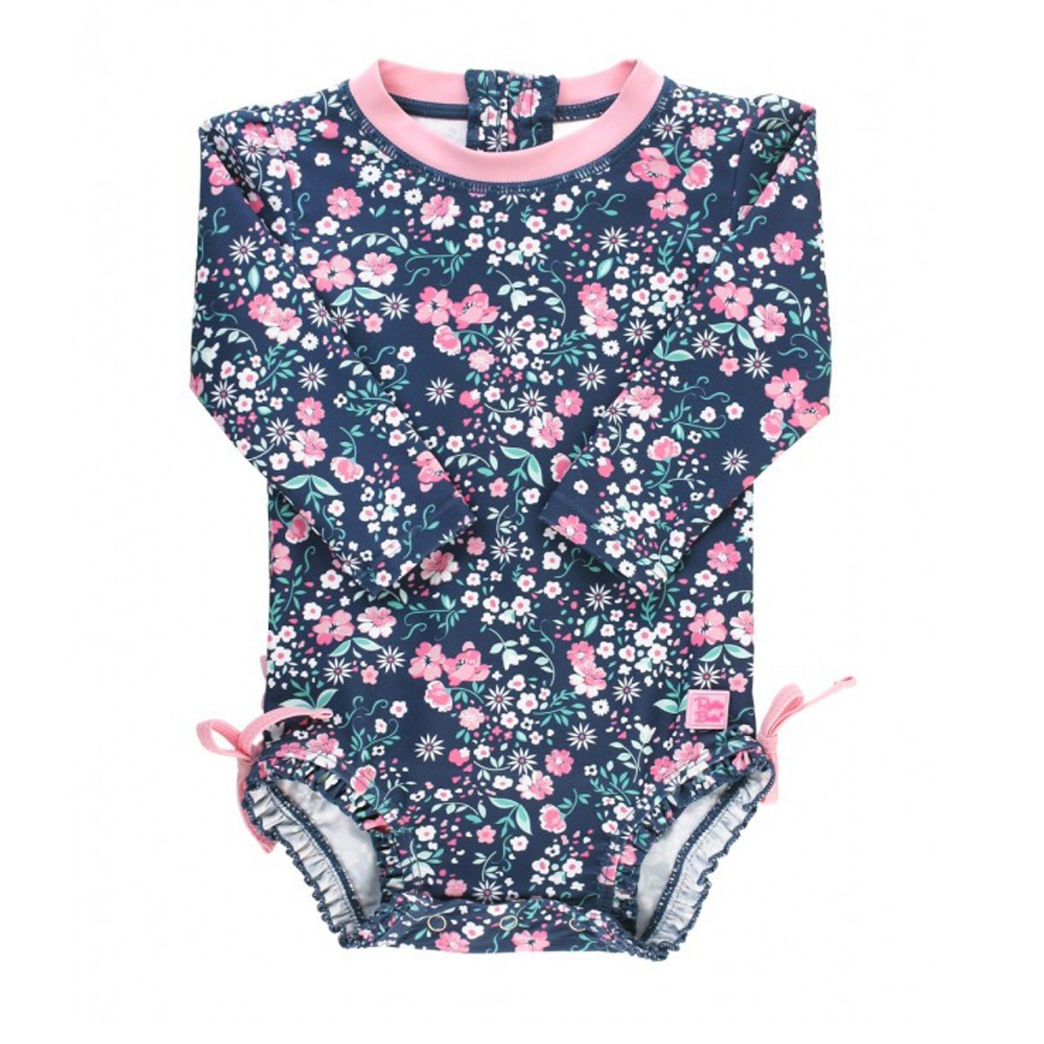 Ruffle Butts Moonlit Meadow One Piece Rash Guard Swimsuit for Baby Girls