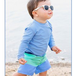 Rugged Butts Mint and Blue Trunks for Baby and Toddler Boys