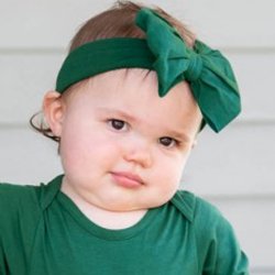 Ruffle Butts "Evergreen" Headband with Big Bow for Baby Girls