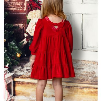 Isobella & Chloe "Noella Red Velvet Dress for Toddlers