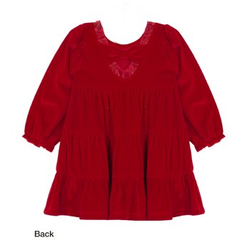 Isobella & Chloe "Noella Red Velvet Dress for Toddlers