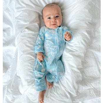 Jensen's Jammies "Bedtime Blues" Zippy Romper for Baby Boys