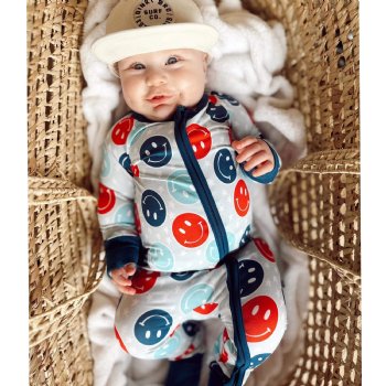 Jensen's Jammies "Pursuit of Happiness" Zippy Romper