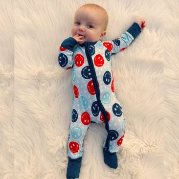 Jensen's Jammies "Pursuit of Happiness" Zippy Romper