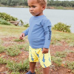 Rugged Butts Cornflower Rash Guard Shirt for Baby and Toddler Boys