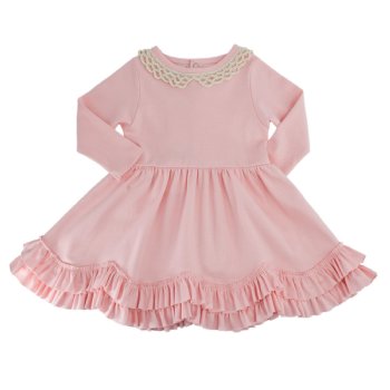 Lemon Loves Layette "Charlotte" Dress in Roseshadow Pink