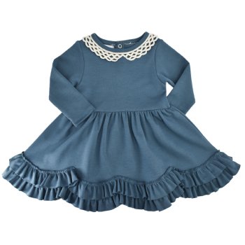 Lemon Loves Layette "Charlotte" Dress in Orion Blue